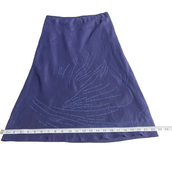 Banana Republic Women’s Navy Blue 100% Silk Skirt Size 2 - Picture 8 of 10